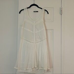 Anthropologie Cream Mini Dress